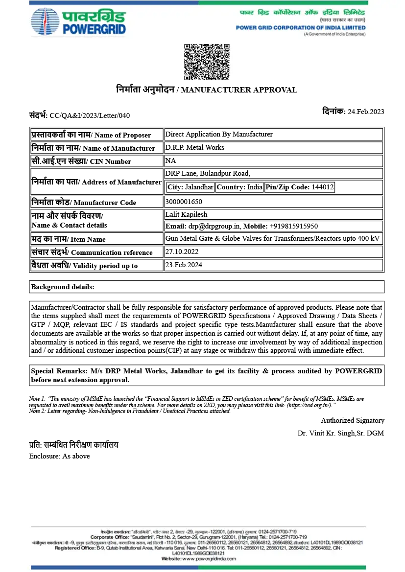 APPROVAL-LEETER-PGCIL